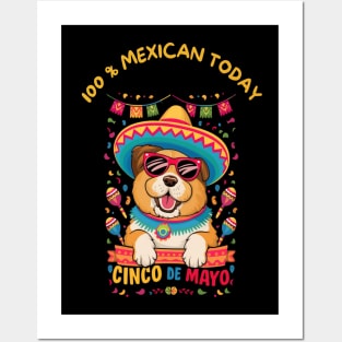 Chow Chow Dog Cinco de Mayo Posters and Art